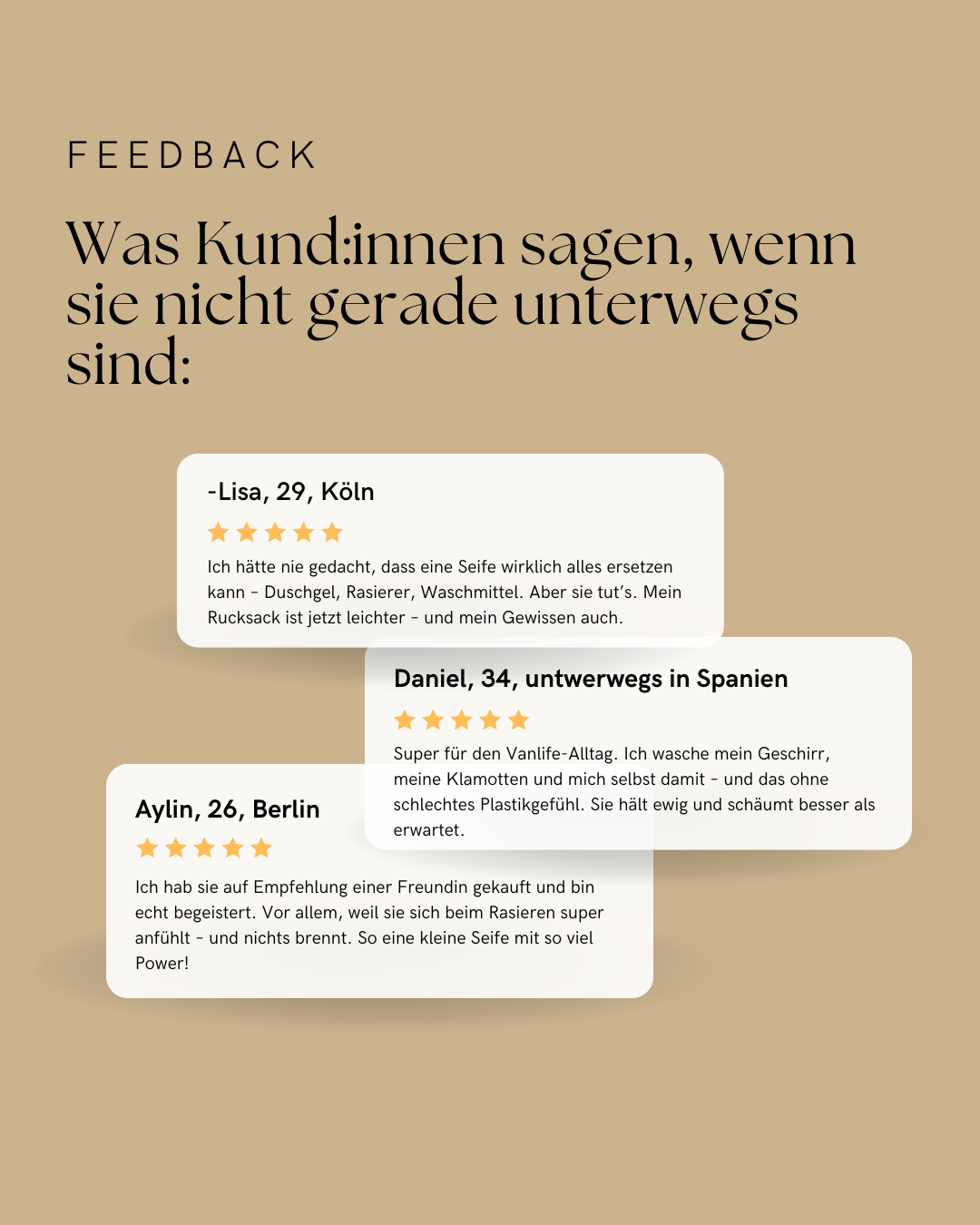 Reinwelt Reiseseife – Freiheit in der Hand